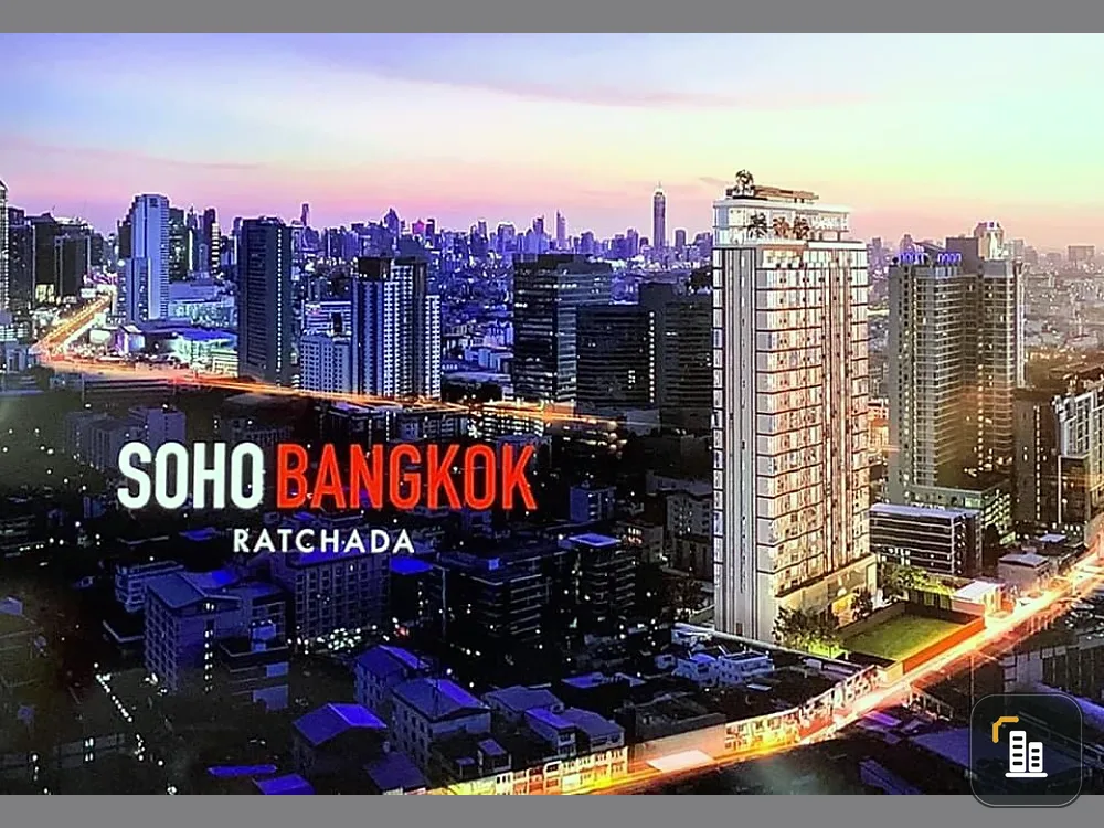 Sale down payment!! Condo Soho Bangkok Ratchada, 12A floor, luxury condo, good location, convenient transportation, hurry and book now!!