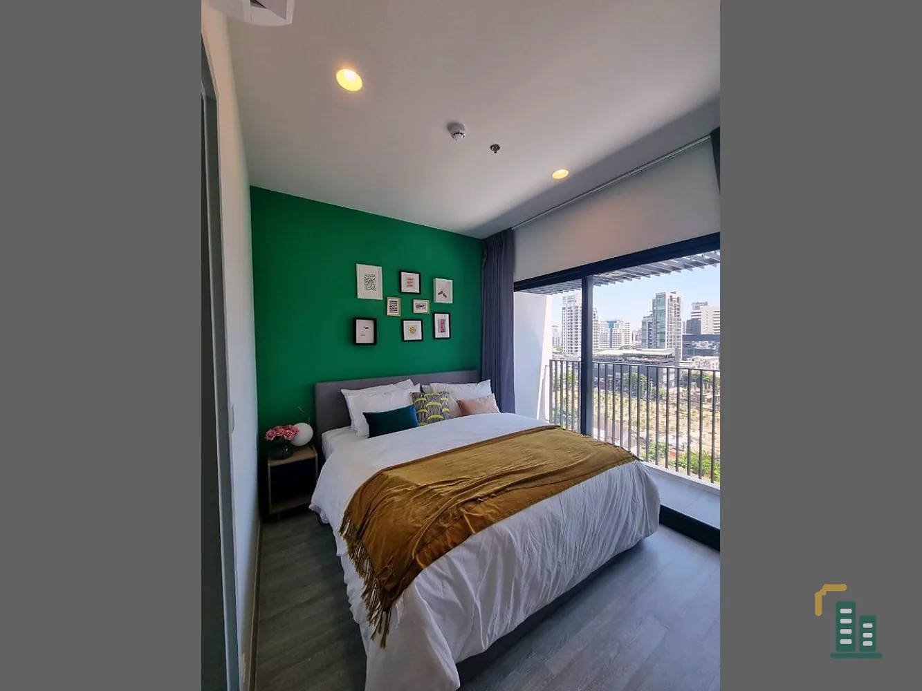 Condo for rent, XT Ekamai, city view, beautiful view, new room, south balcony, fully furnished, complete electrical appliances