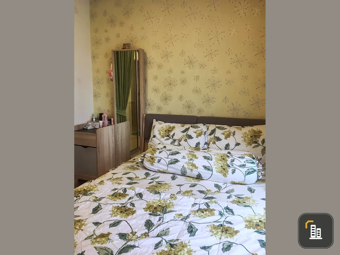 Condo for rent Manor Sanambinnam Nice decorated room Wallpaper in the whole room, plus the best price. Hurry up to reserve, don't miss it.