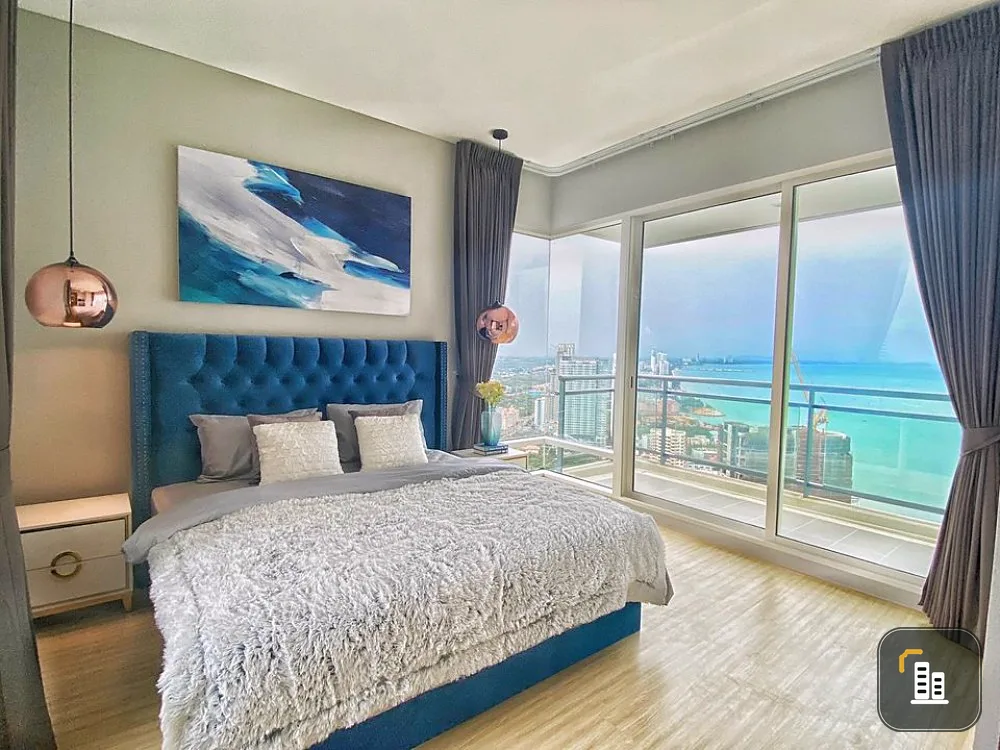 Sale / rent Condo Reflection Jomtien Beach Pattaya (Jomtien), high floor, corner room, south, sea view, new room.