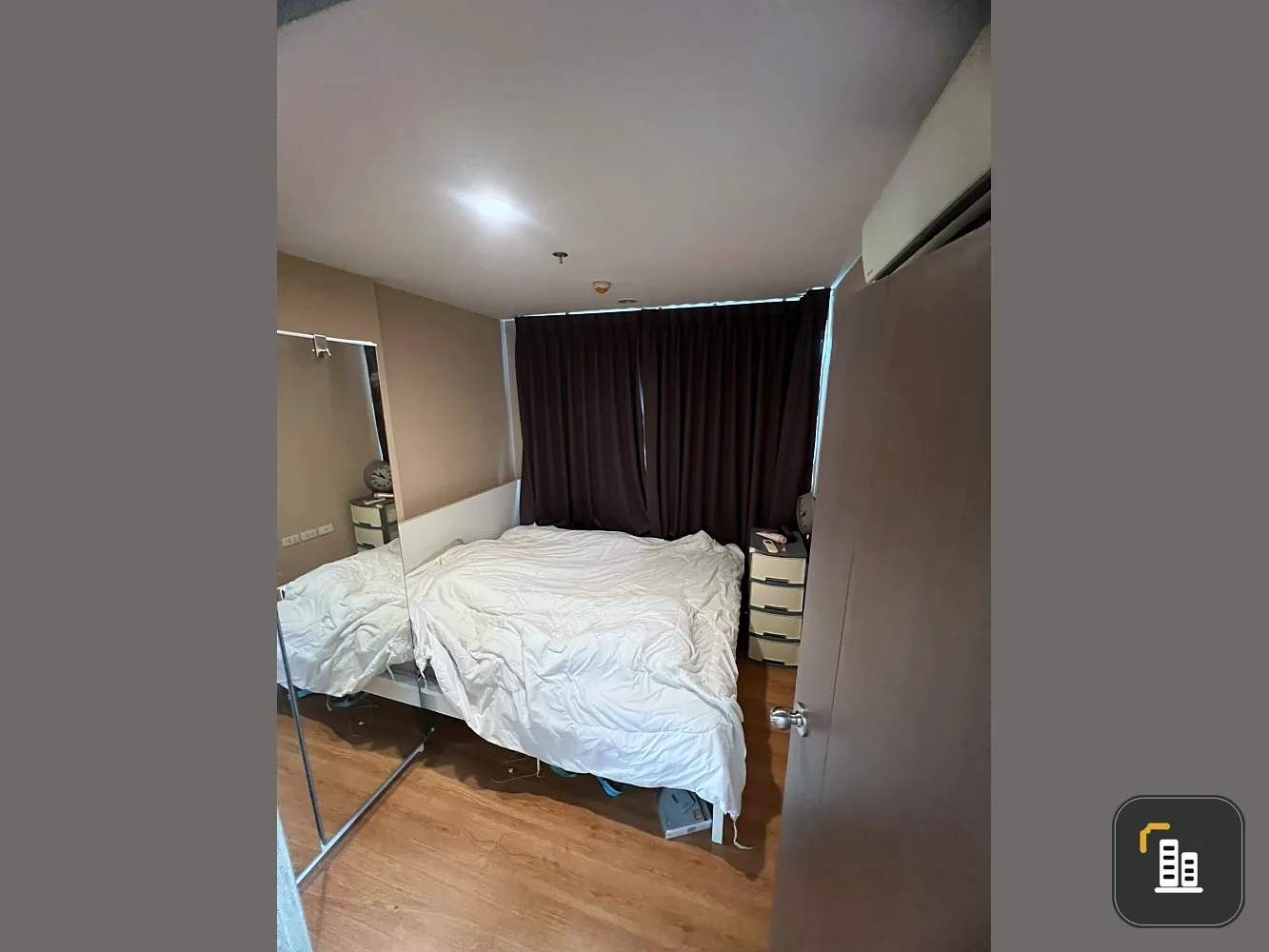 Condo for sale, The Base Sukhumvit 77, high floor, corner room, city view, water curve view, very beautiful, do not miss it, hurry to reserve.