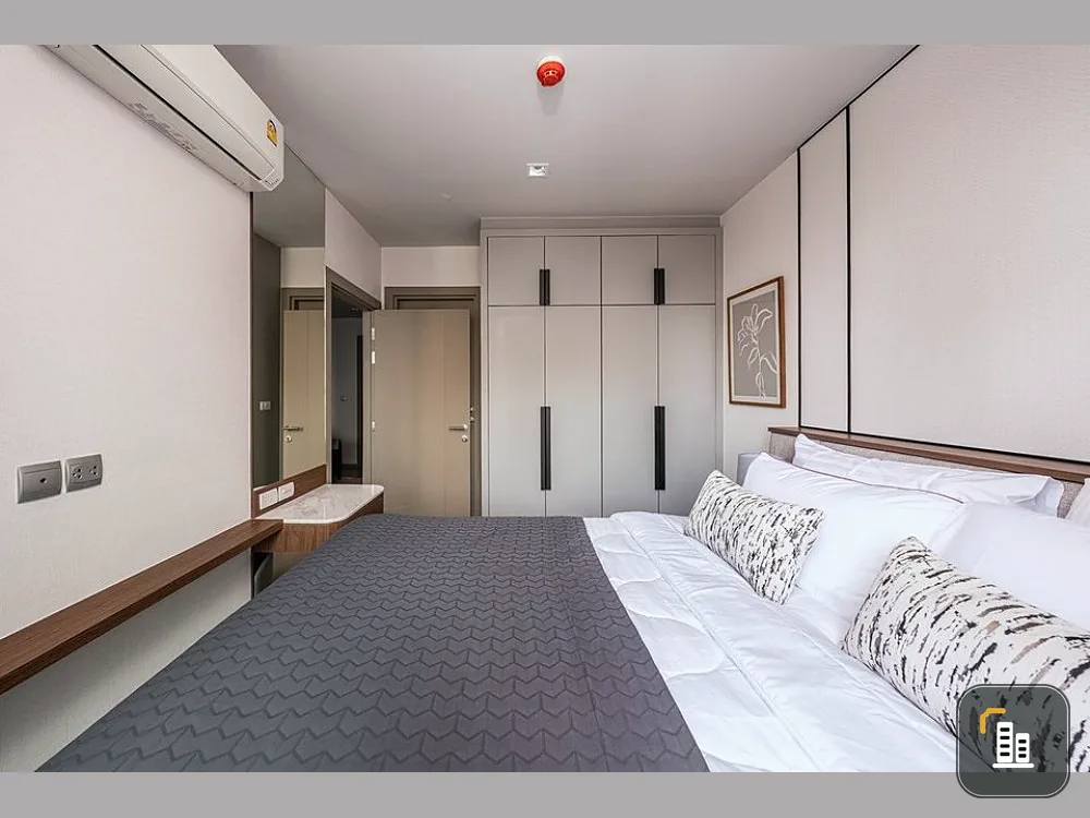 Condo for rent Life Asoke-Rama 9, high floor, 2 bedrooms, 1 bathroom, newly renovated room, beautiful room, very livable, hurry!!