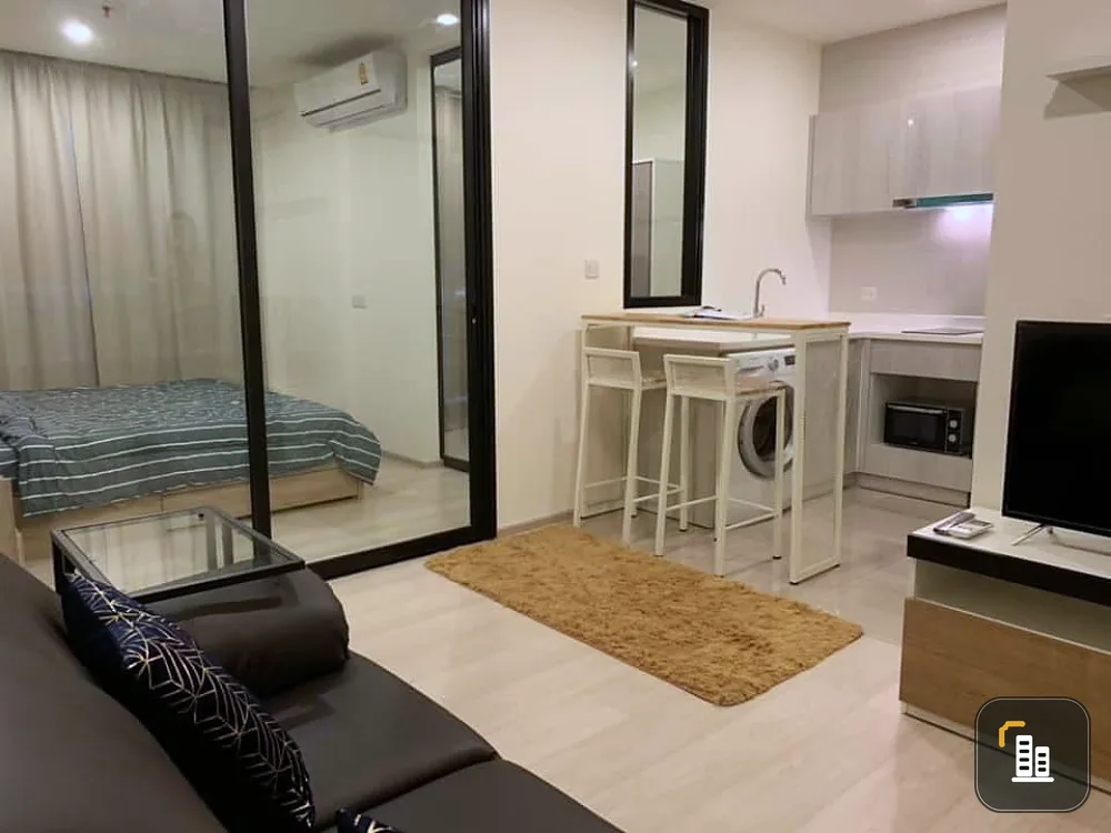 Condo for rent Life Asoke, 1 bedroom plus, 29th floor, has a beautiful view, no building blocks. If interested, hurry to reserve before it slips out o