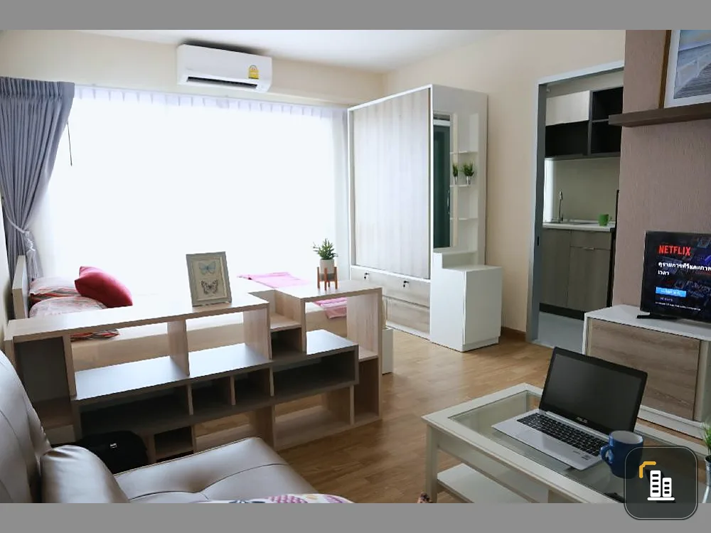 For rent, B Condo, Phahon Yothin, Building A, 5th floor, Rim zone room, private, quiet, beautiful room like this. Hurry up to reserve.