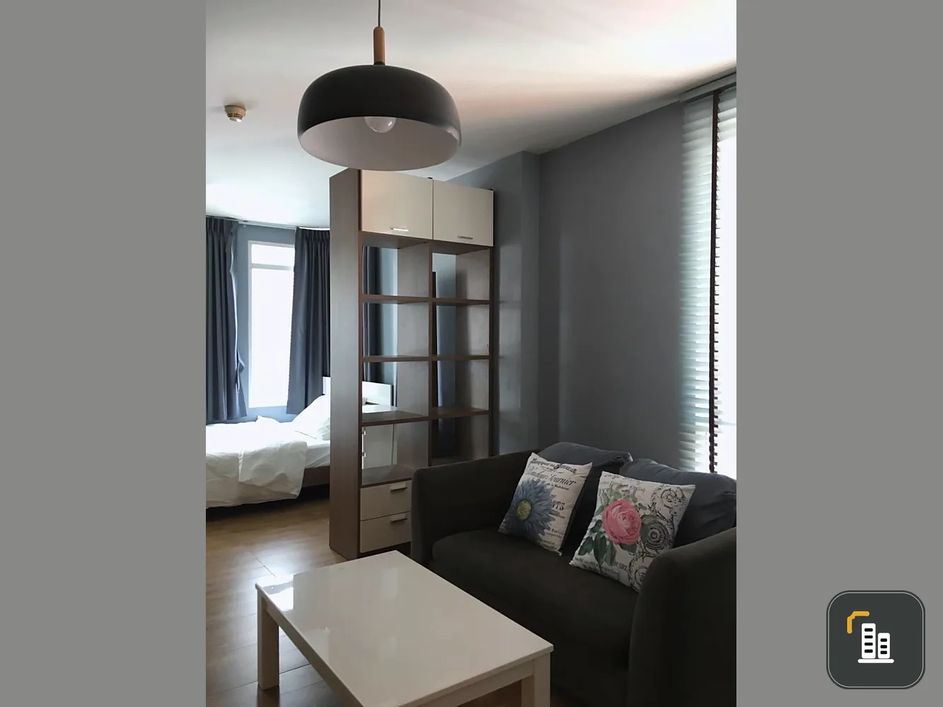 Condo for sale, Ivy Ratchada, studio room, private corner room Fully furnished, electrical appliances. Hurry up to reserve. Bring your bag.