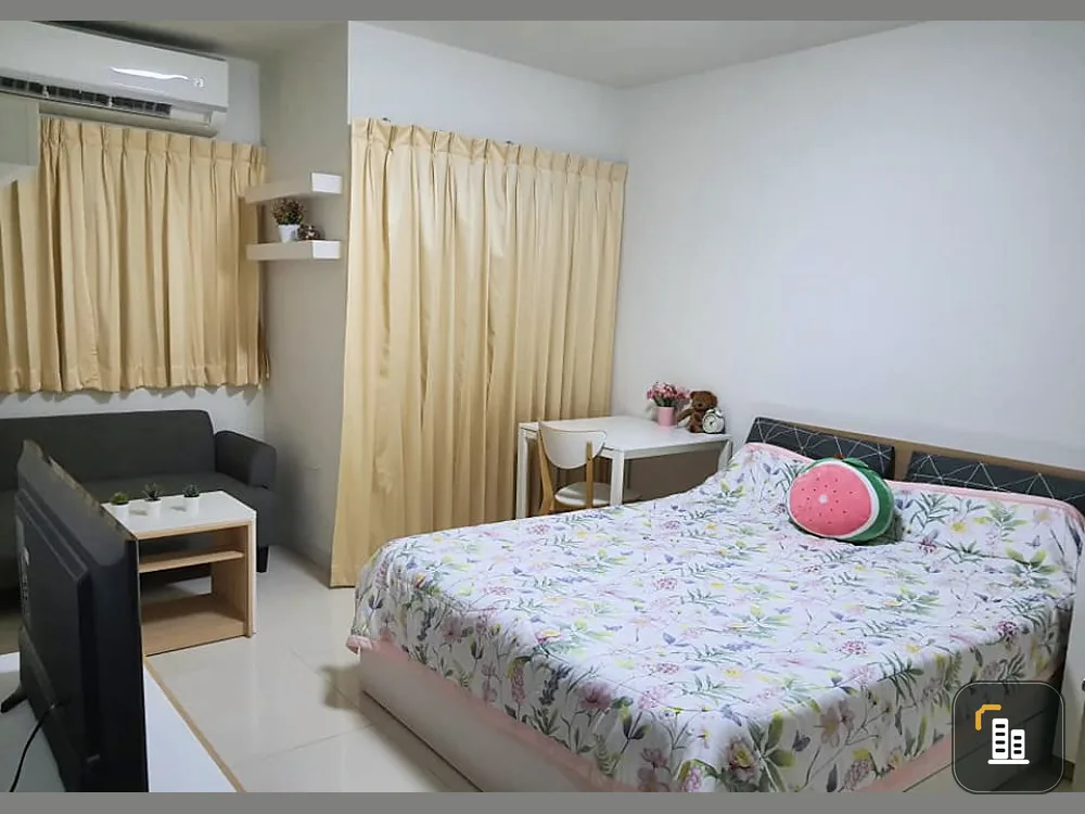 For rent, My Condo Sukhumvit 52, Studio, 1 bathroom, fully furnished, only 3 minutes to BTS On Nut, convenient to travel, hurry and book now.