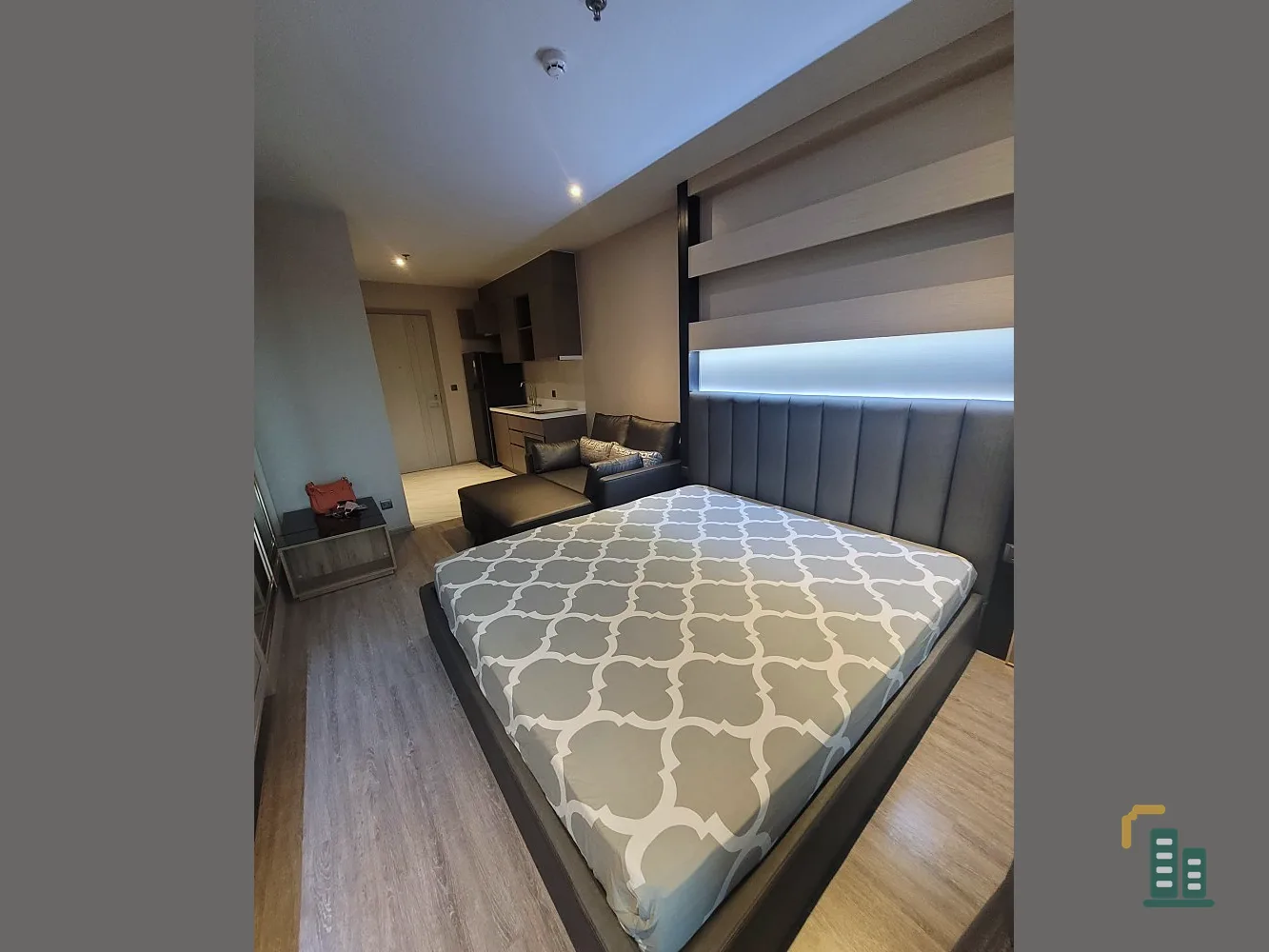 Condo for rent: Rhythm Ekamai, high floor, studio, 1 bathroom, beautiful room, super nice, don't wait, book now.