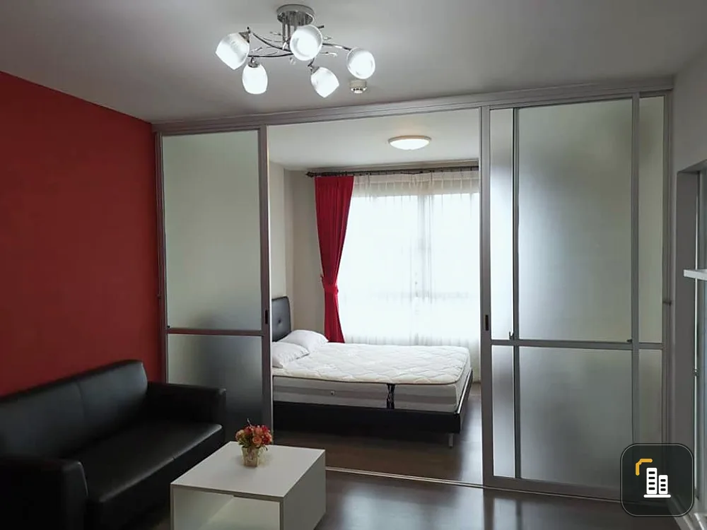 For rent, D Condo Campus Resort, Abac Bangna, Abac 1 bedroom, 1 bathroom, fully furnished, just come and live.