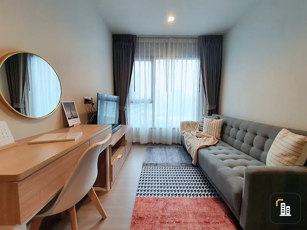 Condo for rent Life Asoke-Rama 9, high floor, beautiful view, no block, One Bed Plus room, near MRT Rama 9.
