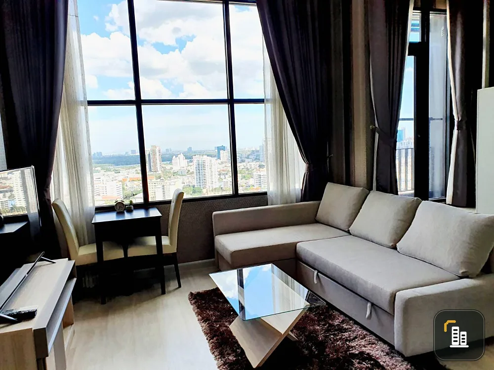 Condo for sale / rent, Knightsbridge Prime Sathorn, high floor, Chao Phraya River view. Duplex room, fully furnished
