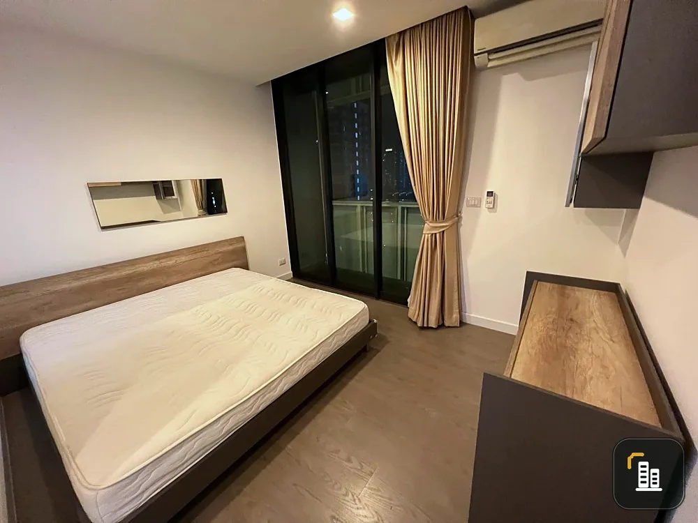 Condo for rent, A Space ID Asoke-Ratchada, nice decorated room, north, 14th floor, city view, can't miss it.