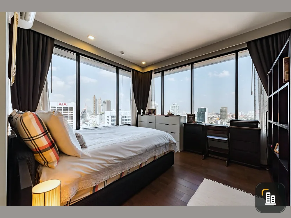 Condo for sale, M Silom, beautiful room, unblocked view, 2 bedrooms, 2 bathrooms, ready to move in, good location, can raise animals** Don't miss it!