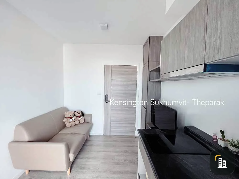 Condo for sale, Kensington Sukhumvit-Thepharak, city view in the evening, the room is not hot Complete electrical appliances