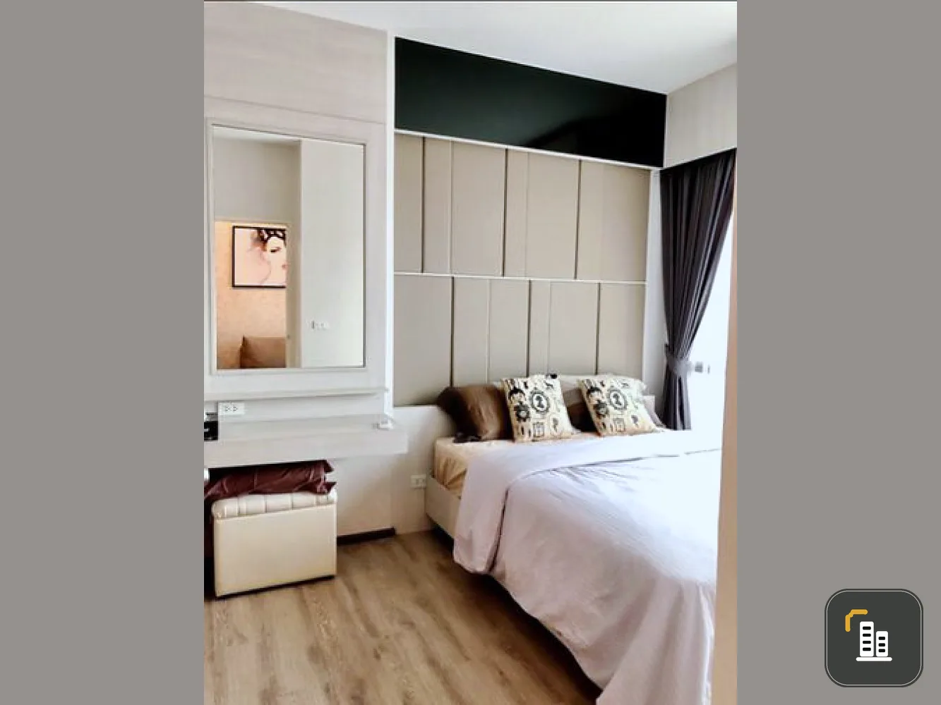 For rent!! Condo Douche Udomsuk, 3rd floor, beautiful room, furnished + complete electrical appliances Ready to move in immediately. Hurry up to reserve!!