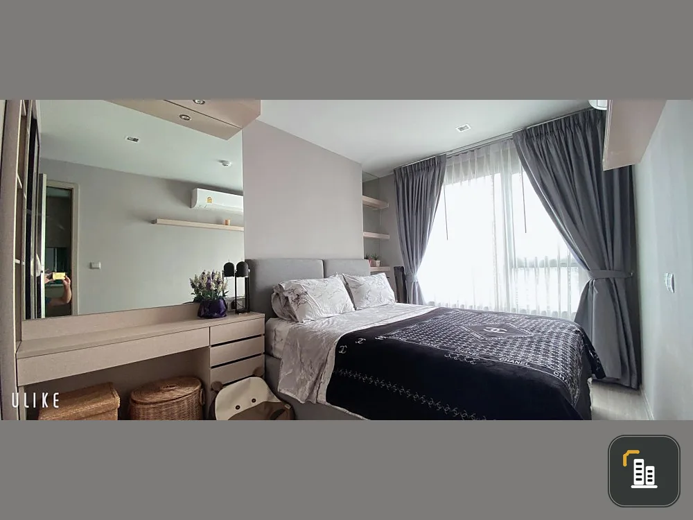 Life Ladprao for sale and rent , large room, nice bed, nice sofa to sit and live by yourself, great investment like this must buy