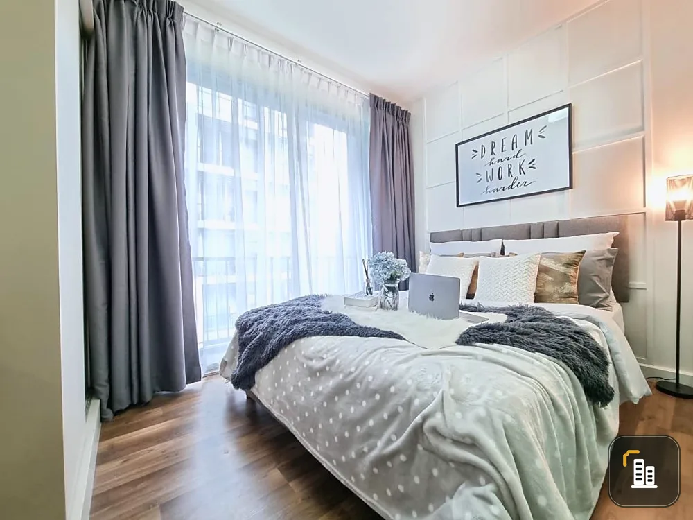 Condo for sale, A Space Me Sukhumvit 77, pool view, newly decorated, beautiful room, resort style. ready to move in
