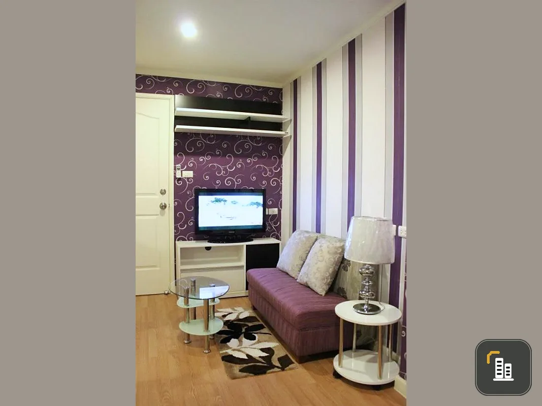Lumpini Ville Chaengwattana-Pak Kret for rent, beautiful room, fully furnished, 1 bedroom, ready to move in, great view, book now, hurry up