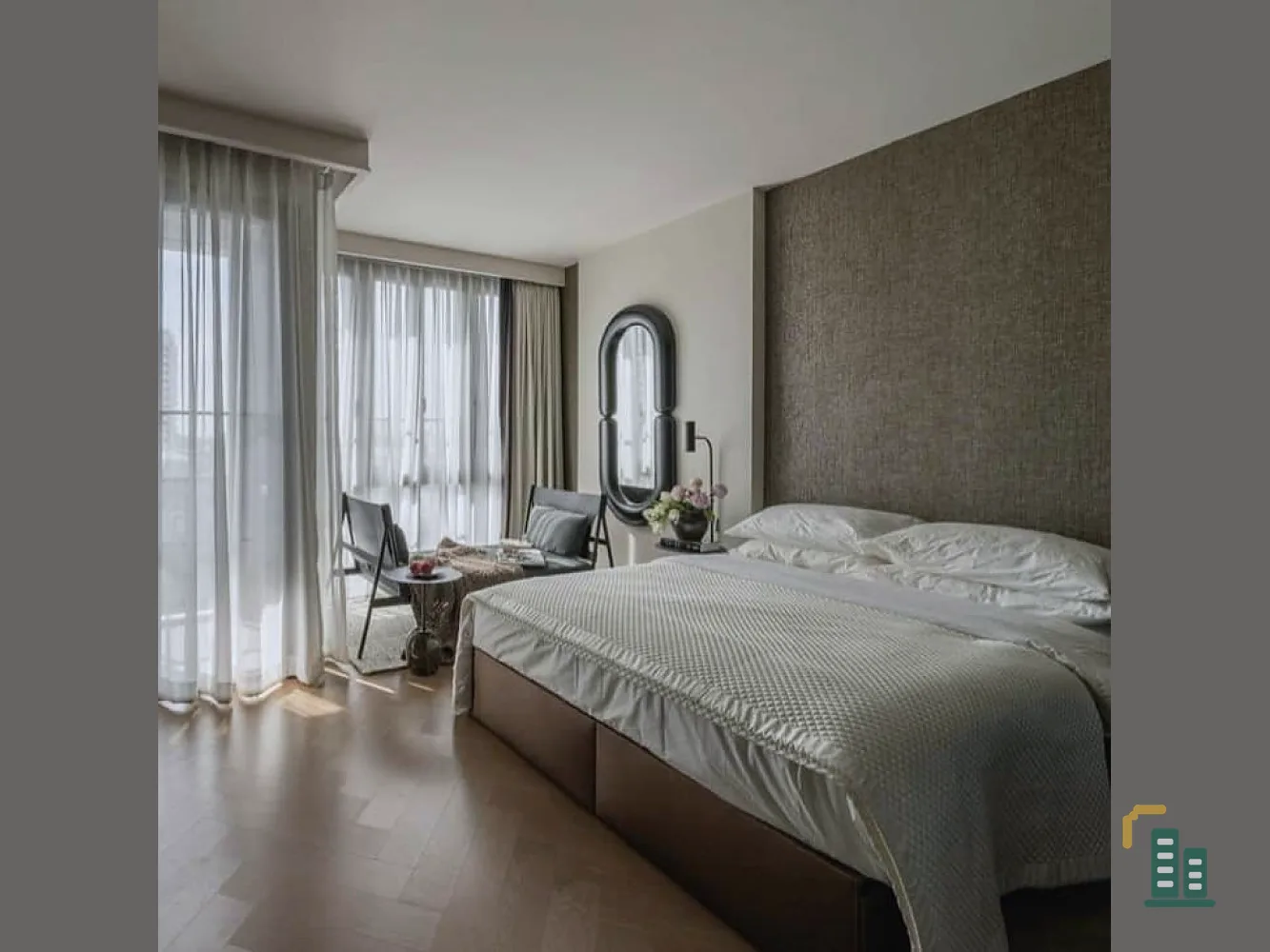 For rent, The Reserve Sukhumvit 61, beautiful room, beautiful decoration, good location, don't wait.