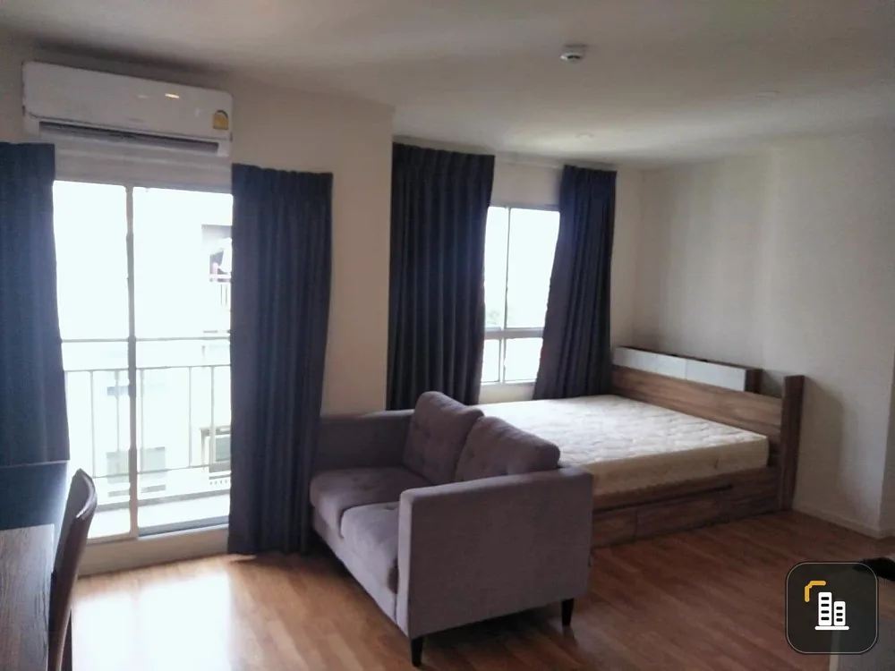 Sale Lumpini Ville Sukhumvit 76, Studio room, size 24 sq.m., fully furnished. You can bring your bag in.