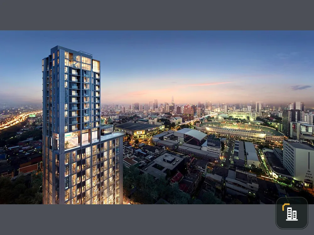 Sale down payment, Cooper Siam condo, high floor, balcony facing south, beautiful view, good location, near BTS National Stadium