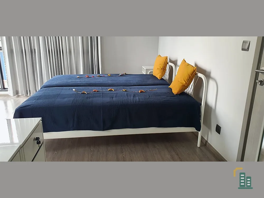 Condo for rent, RHYTHM Ekkamai, 2 bedrooms, 2 bathrooms, wide room, ready to move in the heart of the city, convenient to travel, can't miss it!