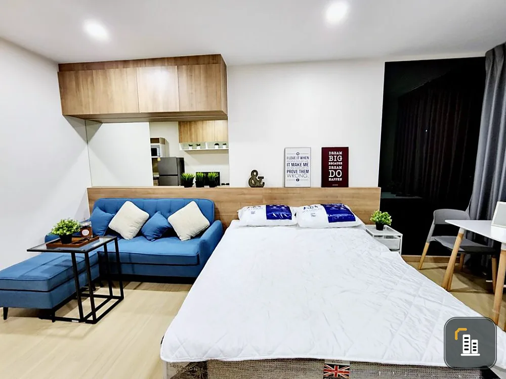 Condo for rent, Supalai Veranda, Sukhumvit 117, three-headed elephant view, no block, fully furnished, ready to move in.