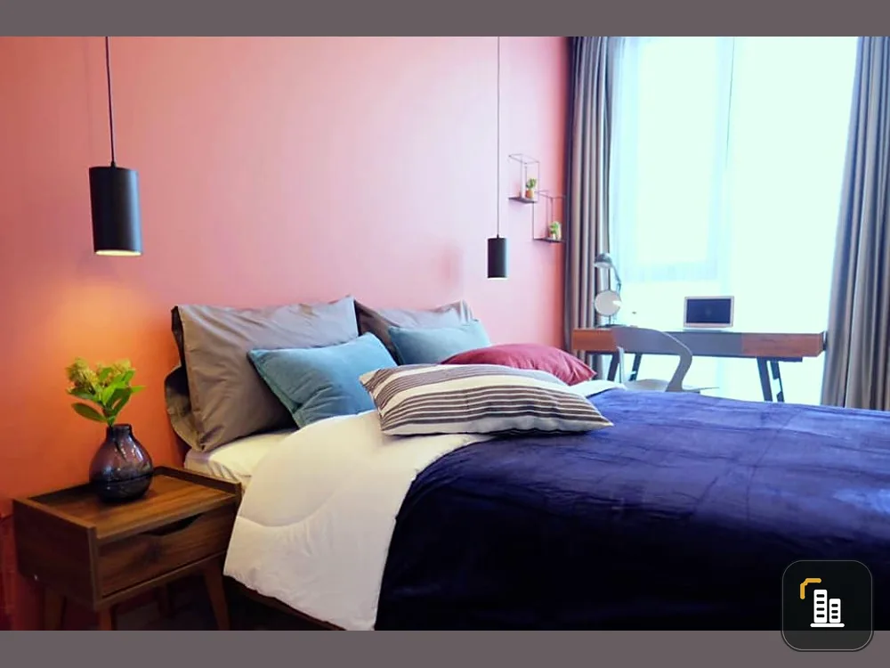 For rent, The Line Phahon-Padiphan, cute pink room, nice to live in, complete set of amenities. If you don't book, you will regret it.