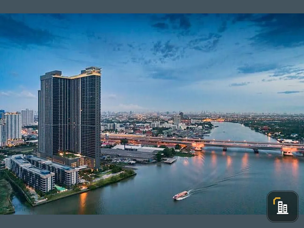 Condo for sale, The Politan Reef, high floor, south, new room, Chao Phraya River view. Feng Shui, good room, urgently