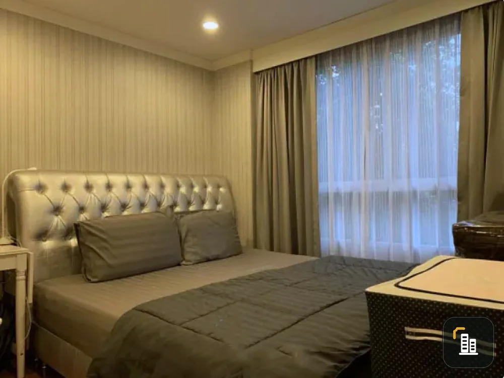 Condo for sale, U Huamark Station, Building A, 2nd floor, garden view, built-in, real wood throughout the room Fully furnished and ready to move in. Hurry up to reserve.