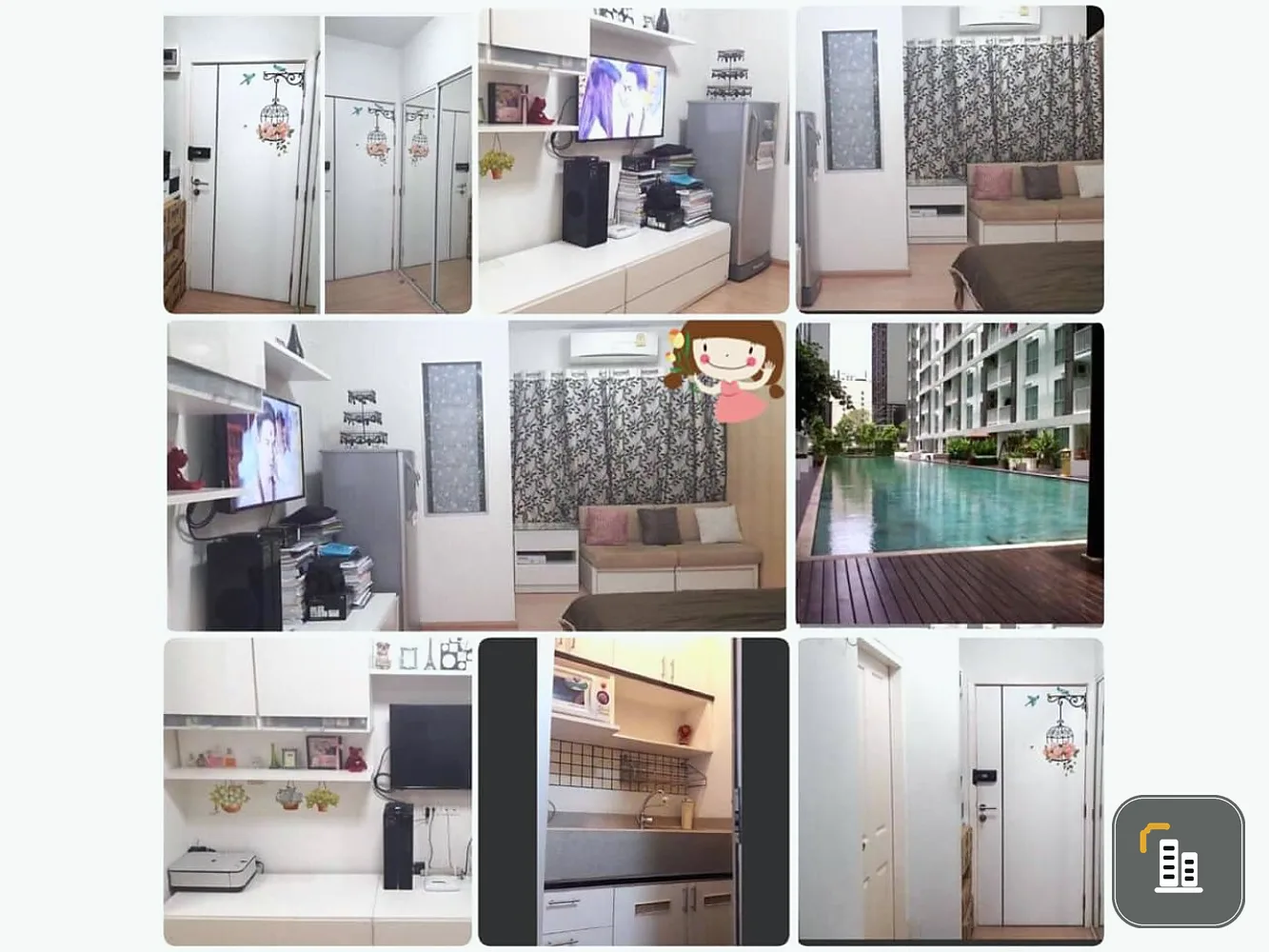 Condo for rent, A Space Asoke-Ratchada, studio room, affordable price, comes with facilities. Don't miss it