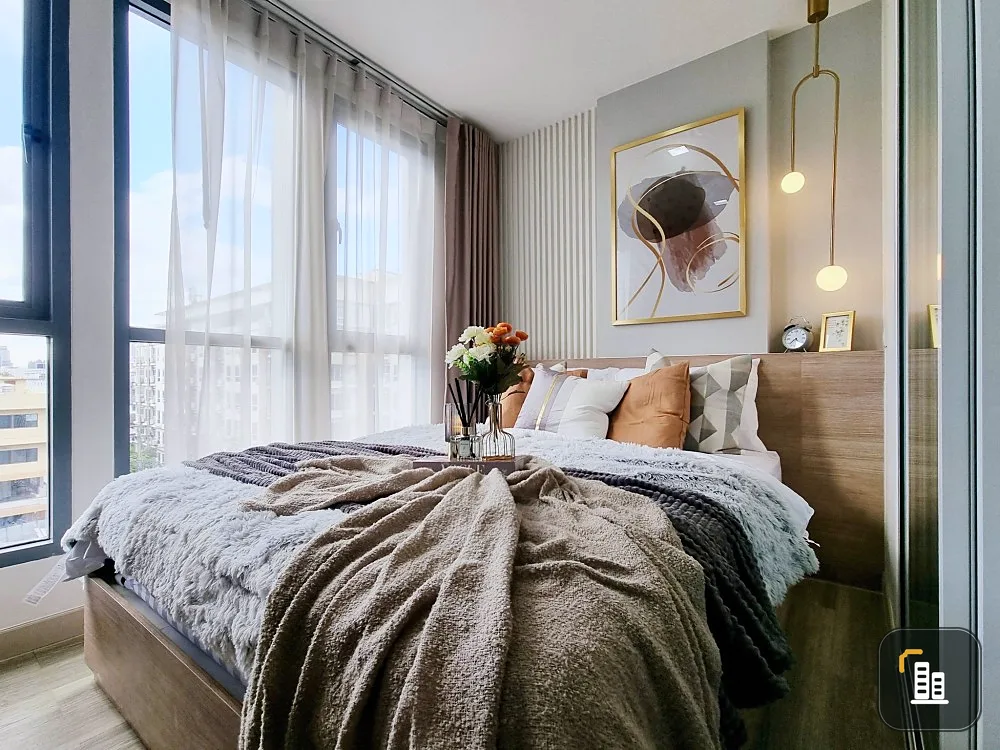 Condo for sale, Monique Sukhumvit 64, city view, unblocked, decorated in luxury style. Near BTS Punnawithi, hurry