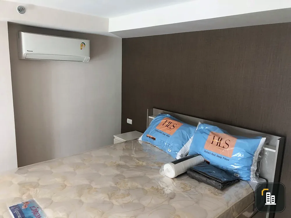 Condo for rent, The Rich Rama 9-Srinakarin, high floor, fully furnished, complete electrical appliances, convenient transportation