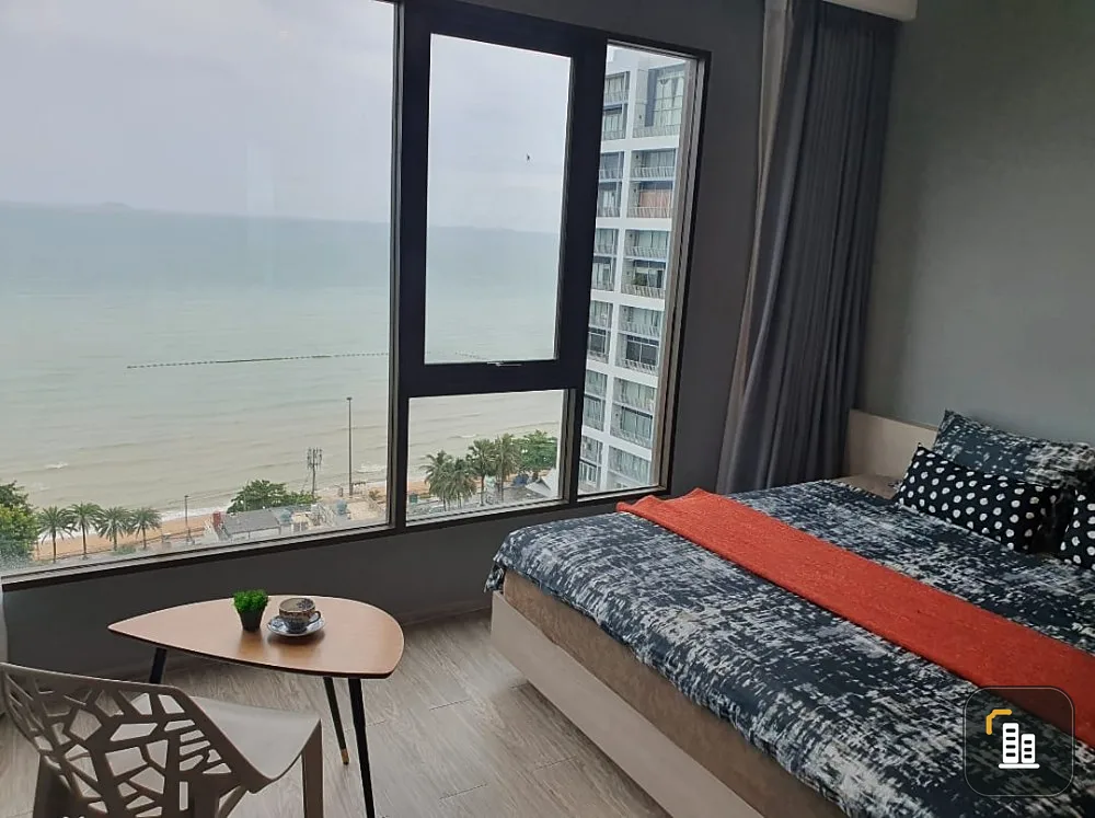 For rent, Aeras Condo (Jomtien), beautiful sea view, wide room, ready to move in, good atmosphere, convenient, complete, book now!