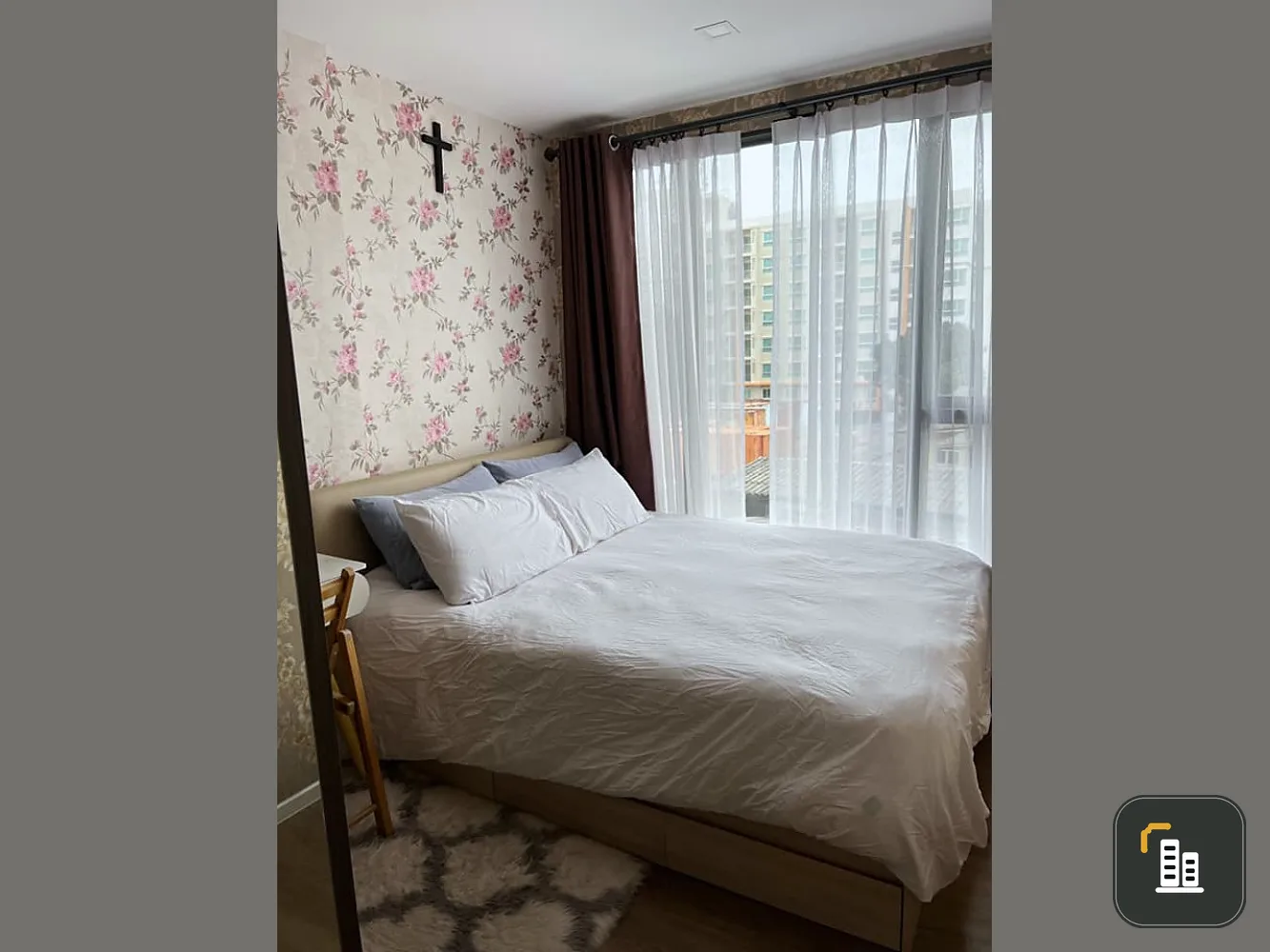 Sell / rent Condo The Nest Sukhumvit 64, balcony southeast, receive the morning sun, fully furnished.