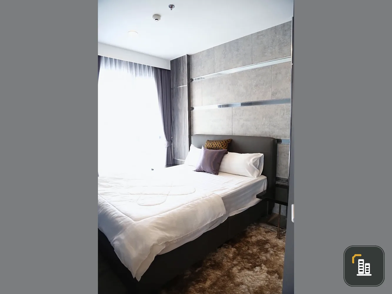 Condo for rent, ideo mobi Asok, tone control room, 19th floor, beautiful view, fully furnished, ready to move in You can just drag your bag in.
