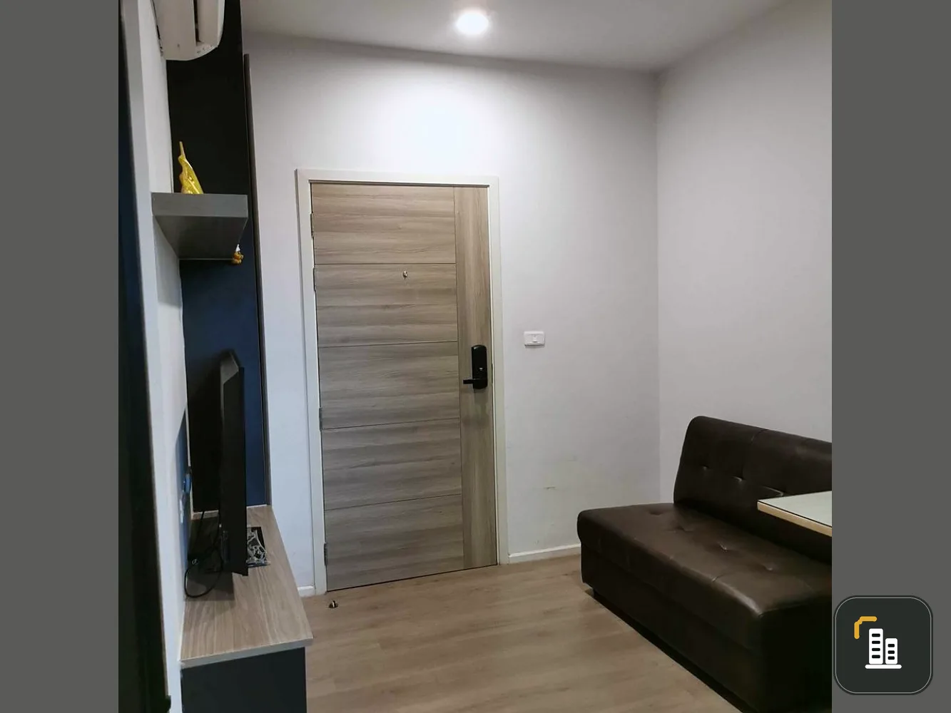Condo for rent, Notting Hill, Sukhumvit 105, corner room, not adjacent to other rooms. Garden view balcony. Hurry up.