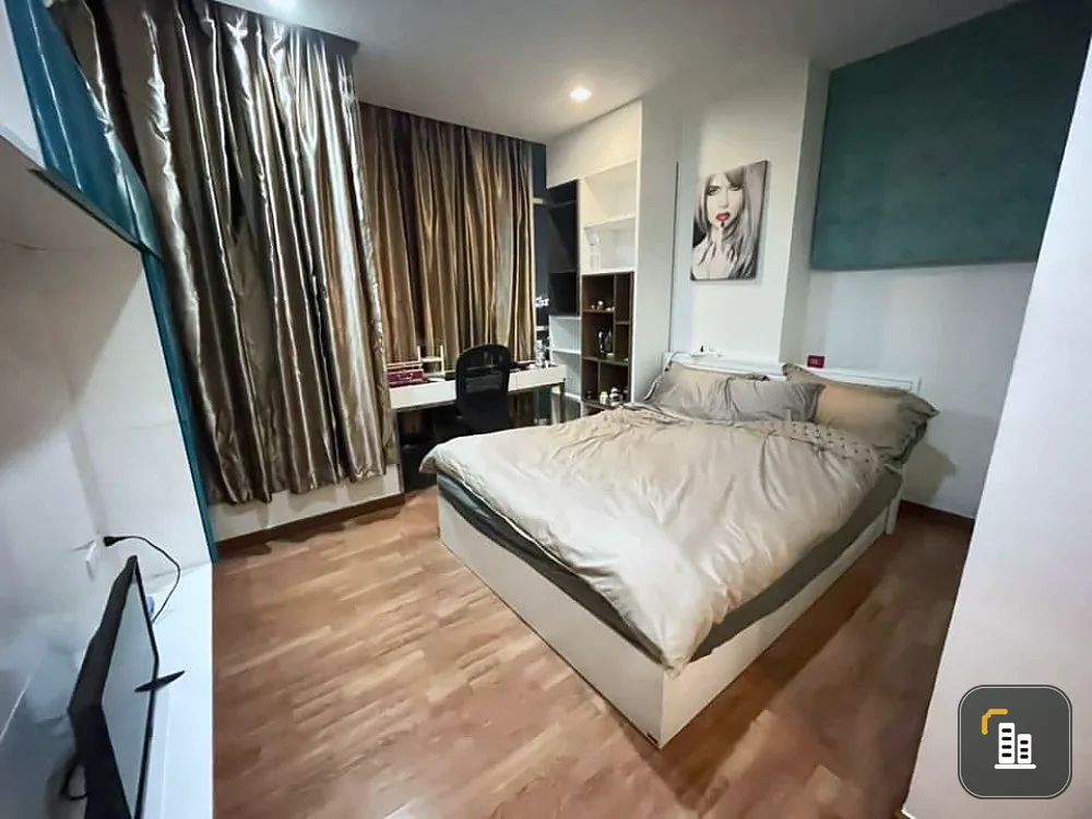 Condo for rent The Coast Bangkok Sukhumvit-Bangna View of Bhumibol Bridge, beautiful room, large balcony, fully furnished.