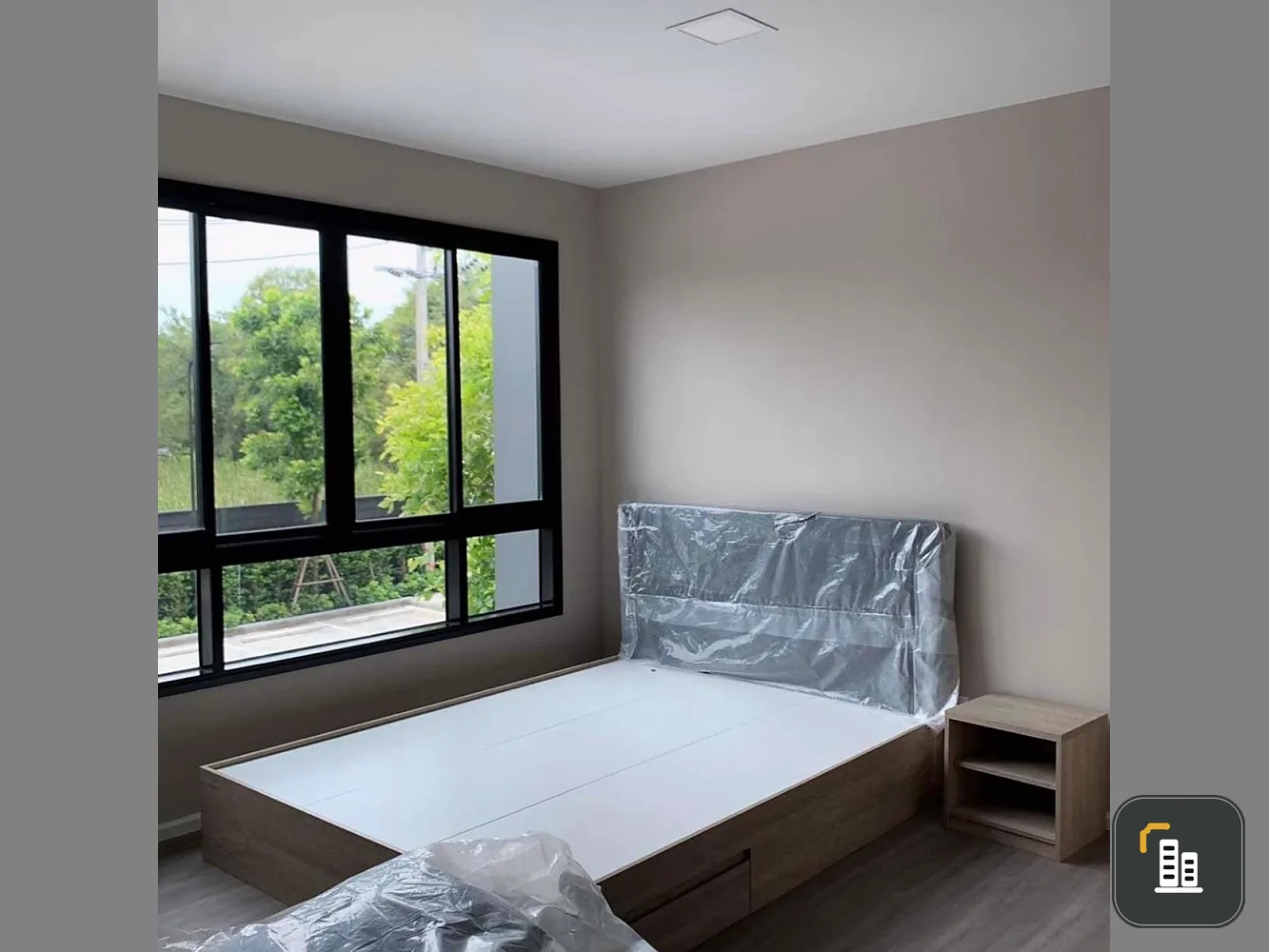 For Rent d Condo Hideaway Rangsit Phase 4, Building B, 2nd floor, outside view with digital door, good like this, hurry to book now.