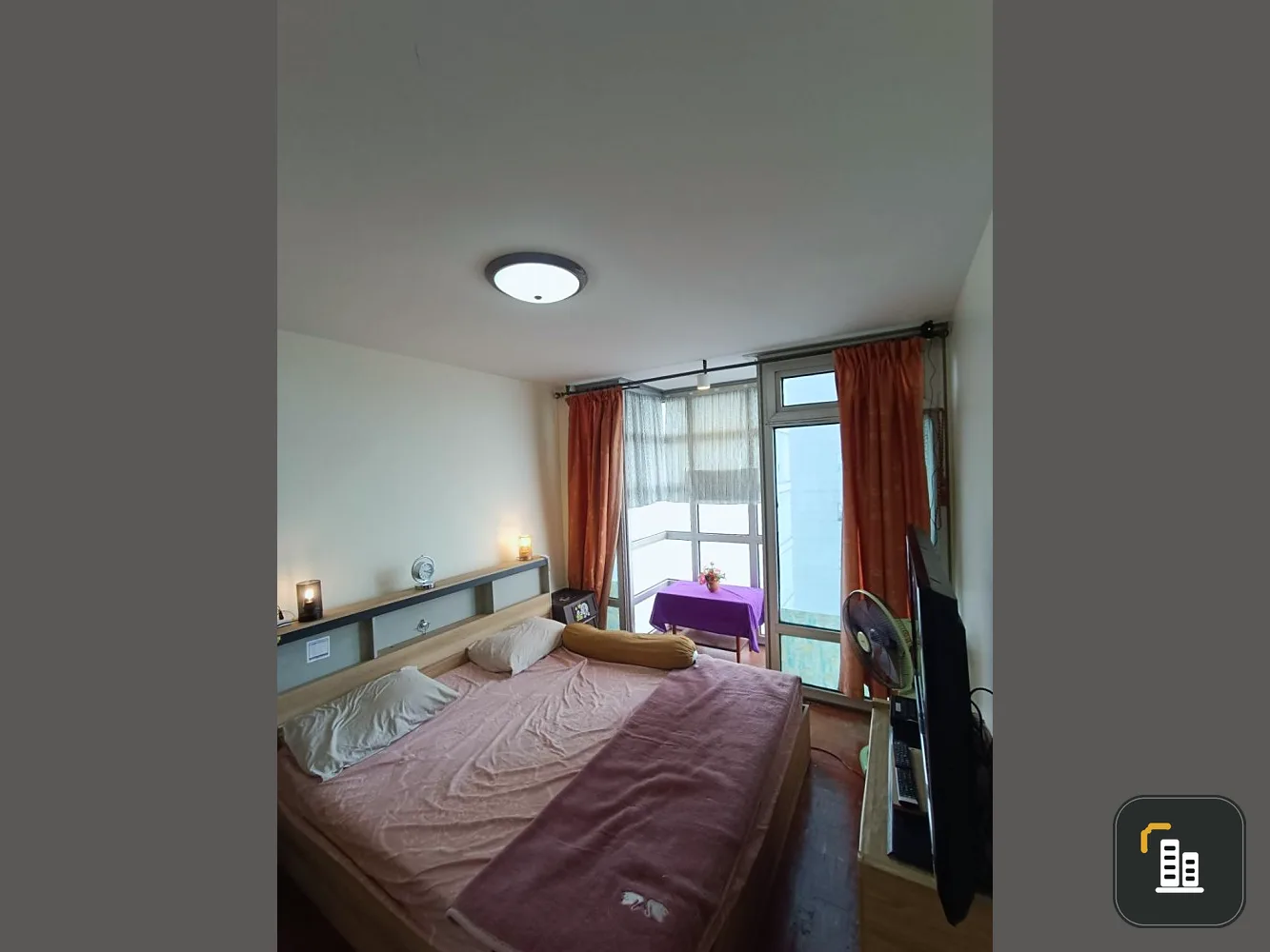 Condo for rent, Victoria Lakeview Condominium, 2 bedrooms, 1 bathroom, suitable height. open room not hot