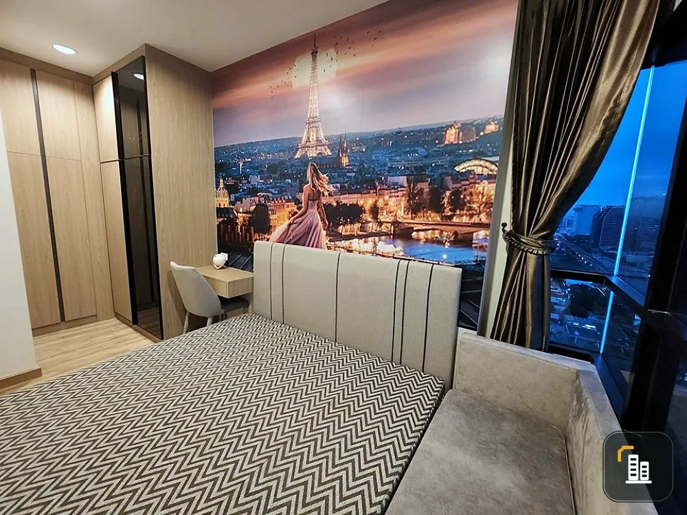 Condo for sale, Niche Mono Sukhumvit-Bearing, beautiful view, corner room, beautiful room, very new, complete electrical appliances.