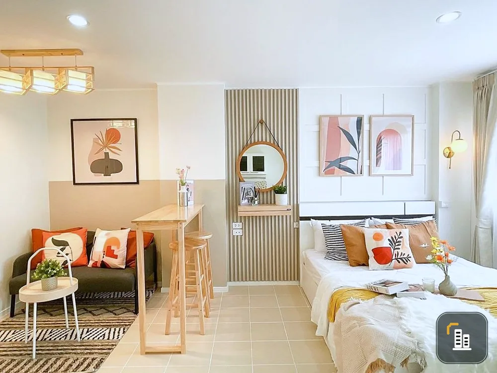 Condo for sale, Lumpini Condo Town Ramintra – Nawamin, beautiful room, fully furnished, ready to move in, good price, don't miss it!