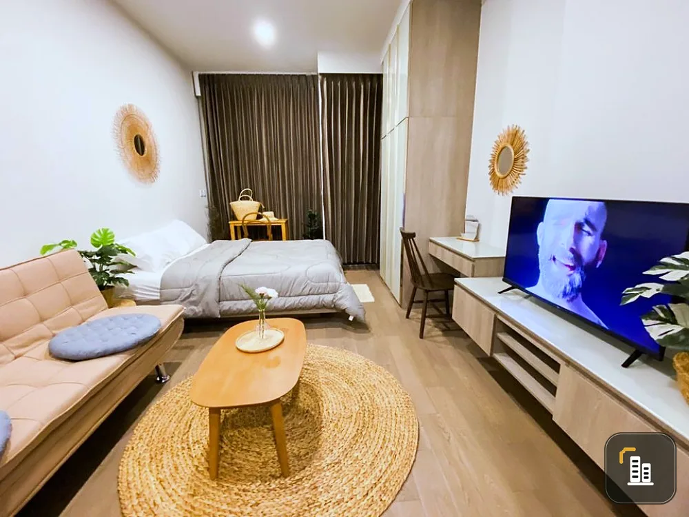 Condo for sale, Park Origin Phayathai, studio room decorated in Muji style. Well, how can you miss this? Book quickly.