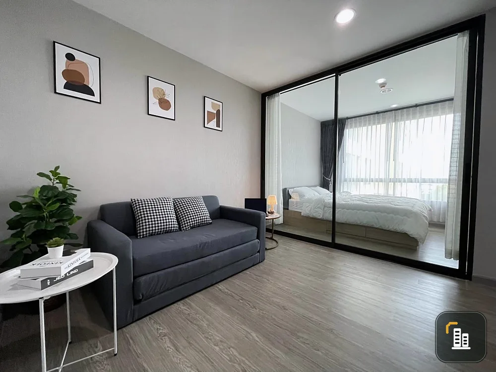 Condo for rent, Polis Suksawat 64, corner room, not next to anyone, private, complete electrical appliances, urgently