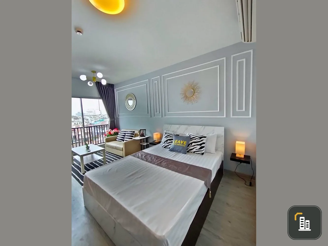 For Rent Condo The Seed Sathorn-Taksin, 7th floor, STUDIO room, beautiful decoration, very livable, can't reserve now. Urgent