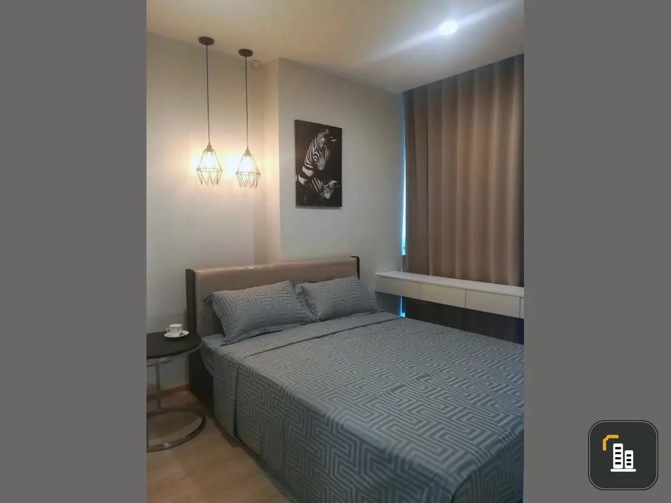 Condo for rent, Noble Revolve Ratchada 2, beautiful room, southwestern balcony. fully furnished
