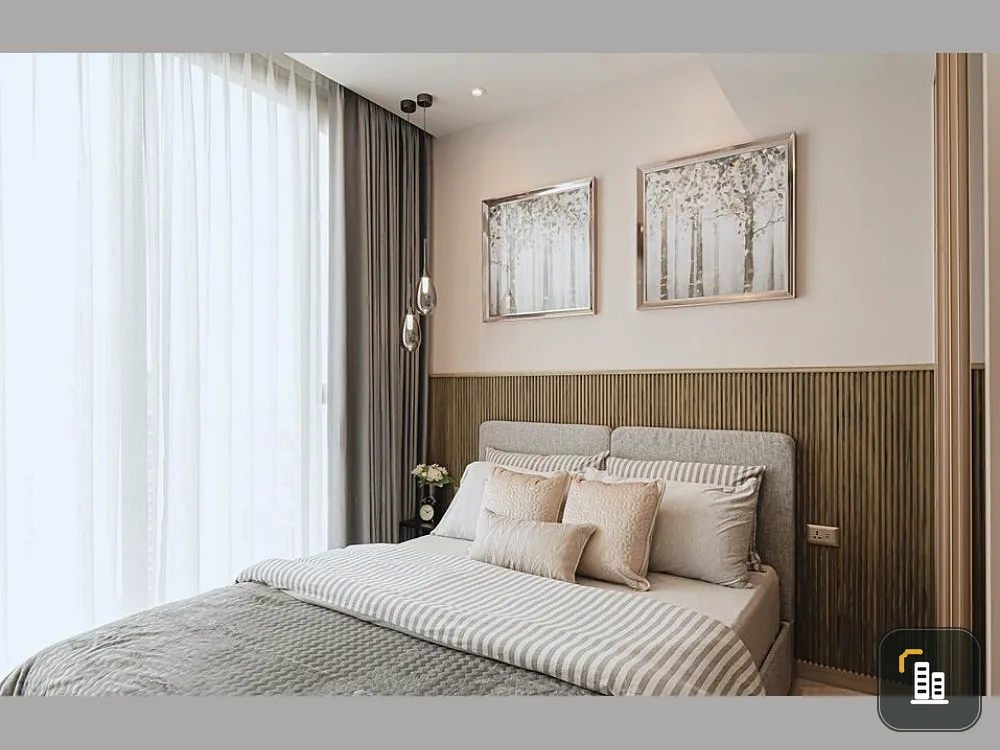 Condo for rent, high floor, decorated with Modern luxury style. Beautiful like this. Hurry up to reserve at One 9 Five Asoke-Rama 9.