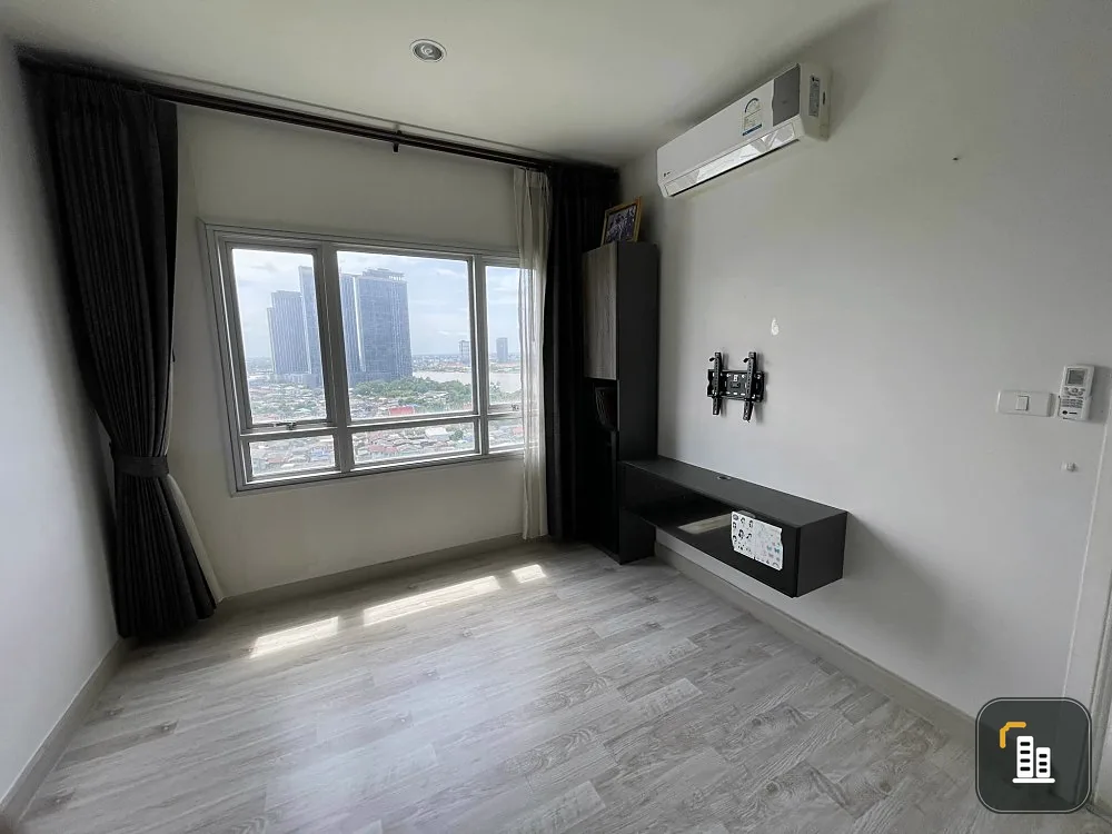Condo for sale by the river, Manor, Sanam Bin, 19th floor, has a high view, comes at a great price, it's good to live by yourself, the investment is t