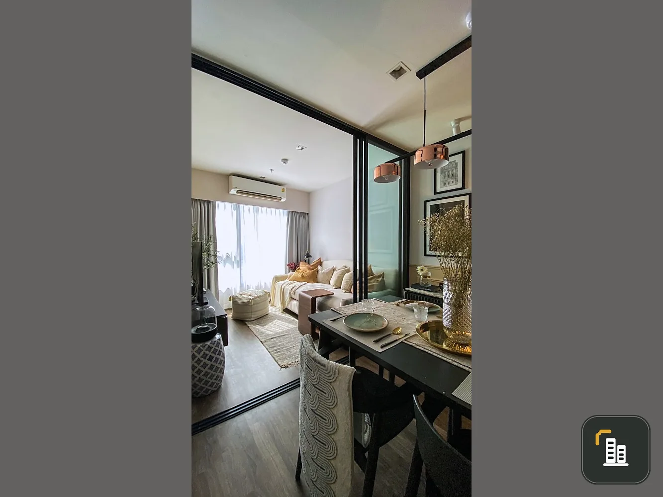 FOR RENT LIFE LADPRAO Valley, 22nd floor, One bed plus, beautiful room, modern style. Hurry up and reserve now.