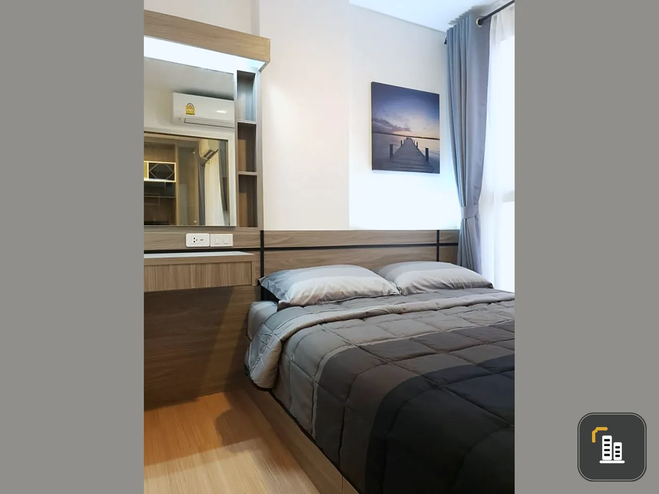For rent, J Condo Rama 2, Building B, 4th floor, new room, ready to move in, convenient to travel, fully furnished, don't miss it!