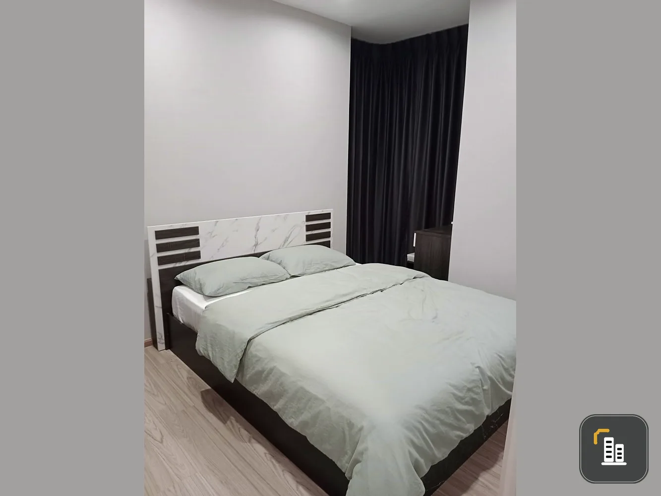 For rent, The Tree Huamark, corner room, privacy, high floor, beautiful view, complete facilities, book quickly.
